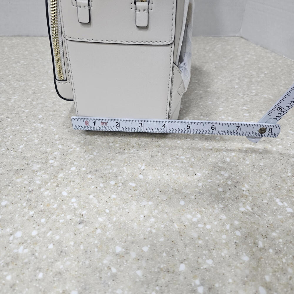 Michael Kors Jaycee Medium Pebbled Leather Backpack Light Cream NWT - Picture 10 of 15
